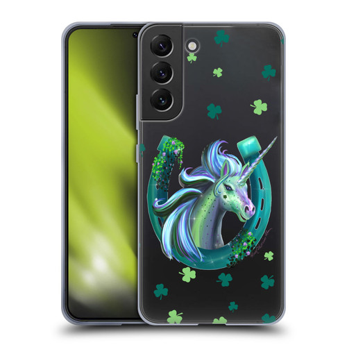 Rose Khan Unicorn Horseshoe Green Shamrock Soft Gel Case for Samsung Galaxy S22+ 5G & MagSafe