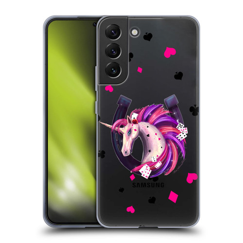 Rose Khan Unicorn Horseshoe Pink And Purple Soft Gel Case for Samsung Galaxy S22+ 5G & MagSafe