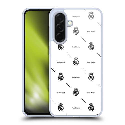 Real Madrid CF Legend Black Logo Pattern Soft Gel Case for Samsung Galaxy A36 5G