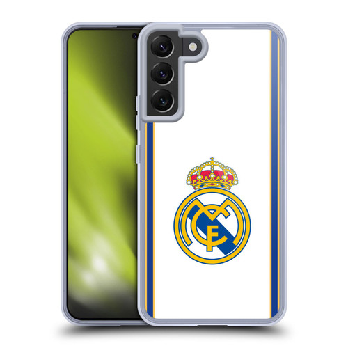 Real Madrid CF Retro Bring Back 99/00 White Soft Gel Case for Samsung Galaxy S22+ 5G & MagSafe