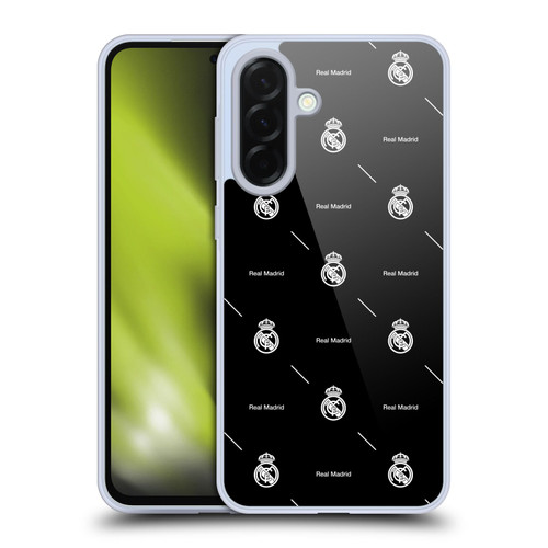 Real Madrid CF Legend White Logo Pattern Soft Gel Case for Samsung Galaxy A36 5G
