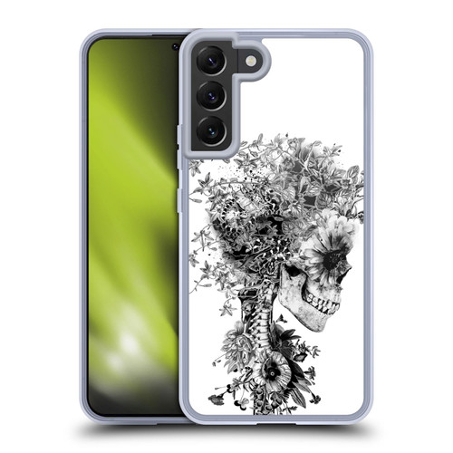 Riza Peker Skulls 6 Black And White Soft Gel Case for Samsung Galaxy S22+ 5G & MagSafe