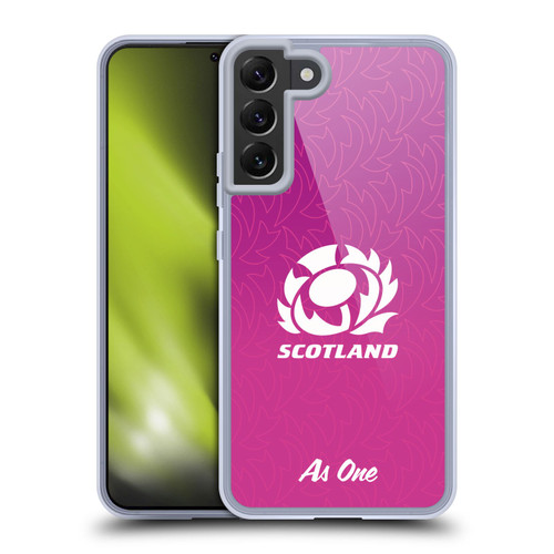 Scotland Rugby Graphics Gradient Pattern Soft Gel Case for Samsung Galaxy S22+ 5G & MagSafe