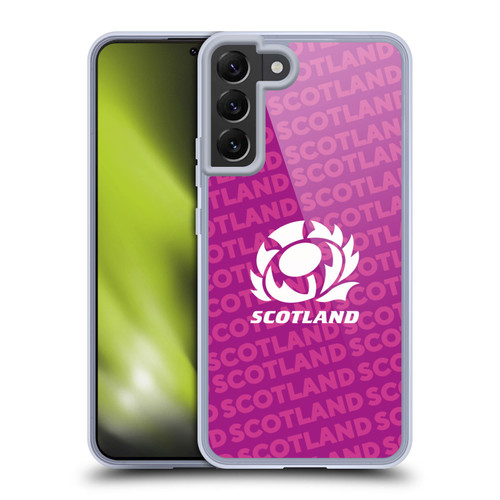 Scotland Rugby Graphics Logo Purple Soft Gel Case for Samsung Galaxy S22+ 5G & MagSafe