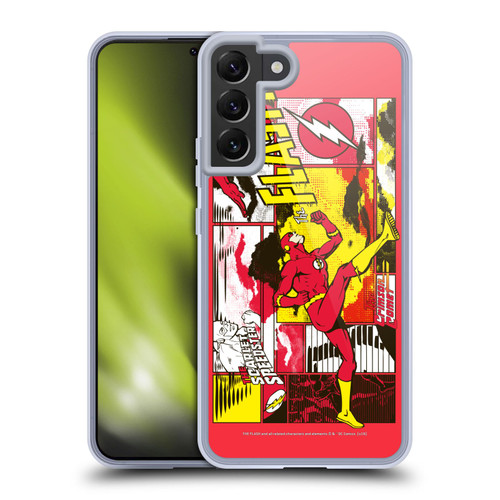 The Flash DC Comics Fast Fashion Pop Art Soft Gel Case for Samsung Galaxy S22+ 5G & MagSafe