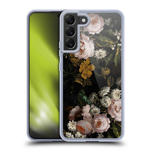 UtArt Antique Flowers Roses And Baby's Breath Soft Gel Case for Samsung Galaxy S22+ 5G & MagSafe