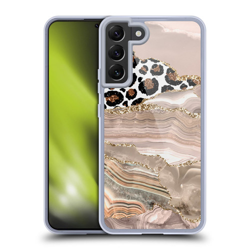 UtArt Wild Cat Marble Cheetah Waves Soft Gel Case for Samsung Galaxy S22+ 5G & MagSafe