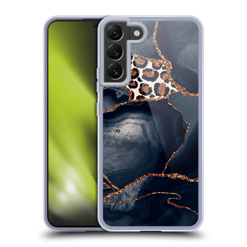 UtArt Wild Cat Marble Leopard Soft Gel Case for Samsung Galaxy S22+ 5G & MagSafe