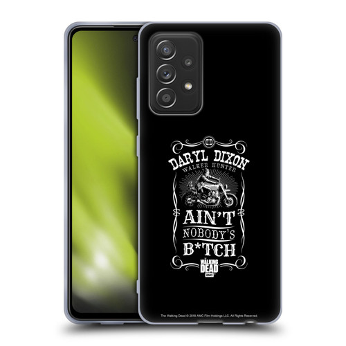 AMC The Walking Dead Daryl Dixon Biker Art Motorcycle Black White Soft Gel Case for Samsung Galaxy A52 / A52s / 5G (2021)