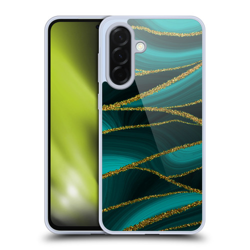 UtArt Malachite Emerald Turquoise Shimmers Soft Gel Case for Samsung Galaxy A36 5G