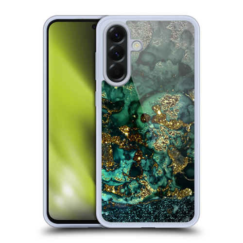 UtArt Malachite Emerald Gold And Seafoam Green Soft Gel Case for Samsung Galaxy A56 5G