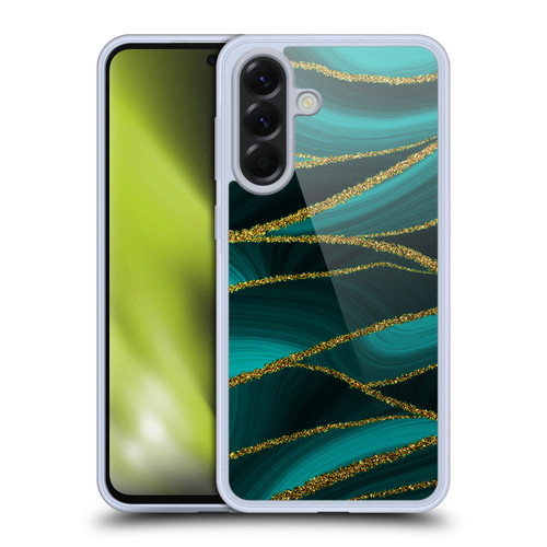 UtArt Malachite Emerald Turquoise Shimmers Soft Gel Case for Samsung Galaxy A56 5G