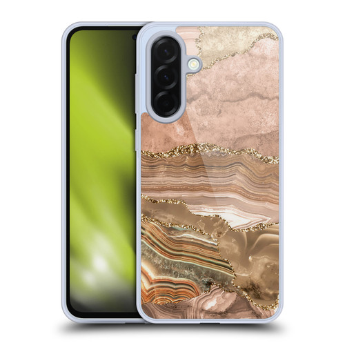 UtArt Wild Cat Marble Beige Gold Soft Gel Case for Samsung Galaxy A36 5G