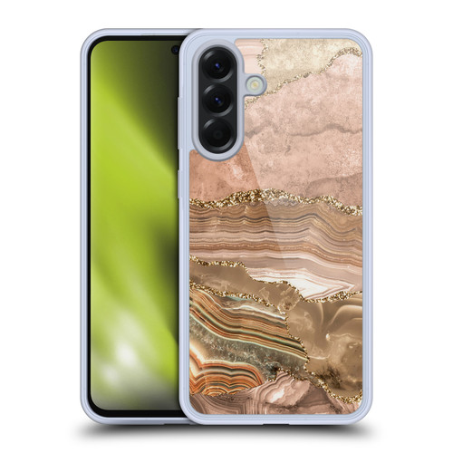 UtArt Wild Cat Marble Beige Gold Soft Gel Case for Samsung Galaxy A56 5G
