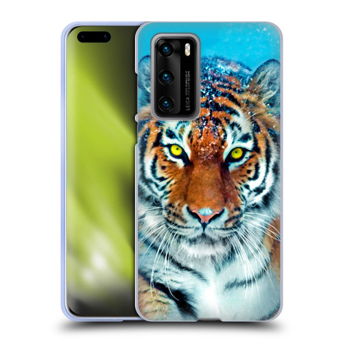 Aimee Stewart Animals Yellow Tiger Soft Gel Case for Huawei P40 5G