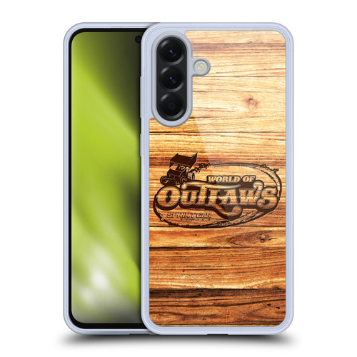 World of Outlaws Western Graphics Wood Logo Soft Gel Case for Samsung Galaxy A56 5G