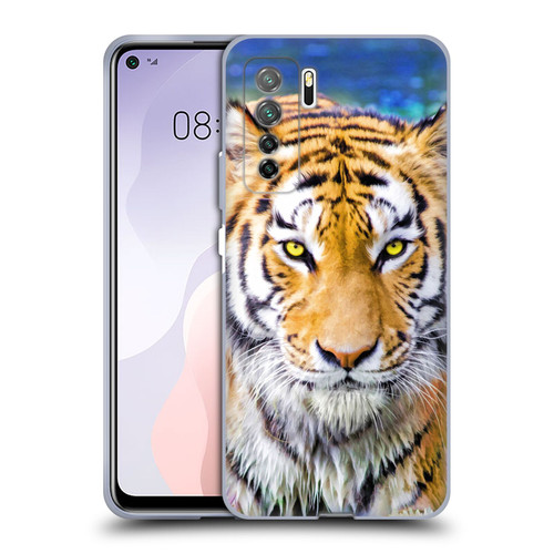Aimee Stewart Animals Tiger and Lily Soft Gel Case for Huawei Nova 7 SE/P40 Lite 5G