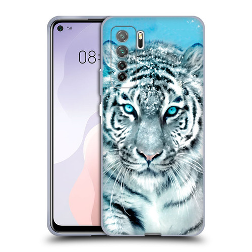 Aimee Stewart Animals White Tiger Soft Gel Case for Huawei Nova 7 SE/P40 Lite 5G