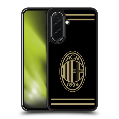 AC Milan Crest Black And Gold Gel Armour Case For Samsung Galaxy A36 5G