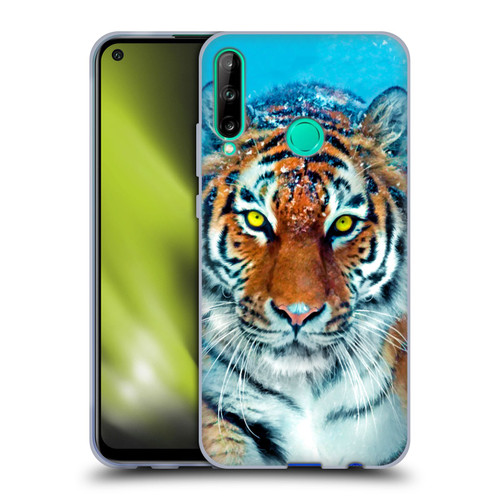 Aimee Stewart Animals Yellow Tiger Soft Gel Case for Huawei P40 lite E