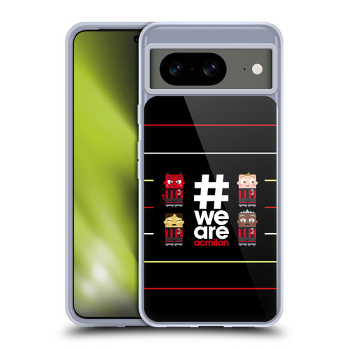 AC Milan Crest Stripes 3 Soft Gel Case for Google Pixel 8