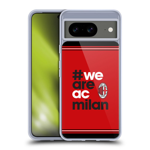 AC Milan Crest Stripes Soft Gel Case for Google Pixel 8