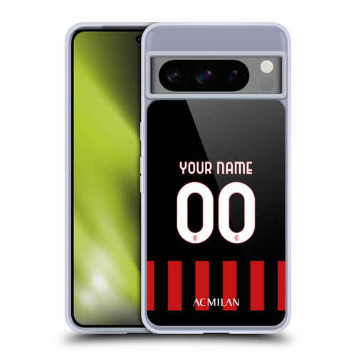 Custom Customised Personalised AC Milan 2022/23 Kit Home Soft Gel Case for Google Pixel 8 Pro