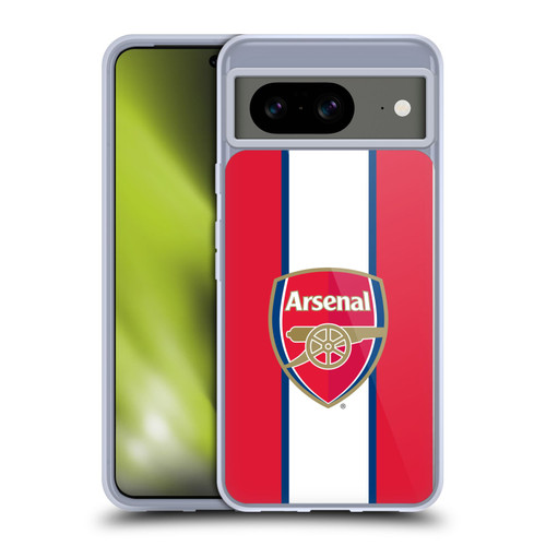 Arsenal FC Crest 2 Stripes 3 Soft Gel Case for Google Pixel 8