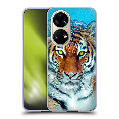 Aimee Stewart Animals Yellow Tiger Soft Gel Case for Huawei P50