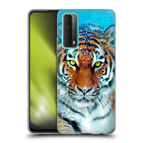 Aimee Stewart Animals Yellow Tiger Soft Gel Case for Huawei P Smart (2021)