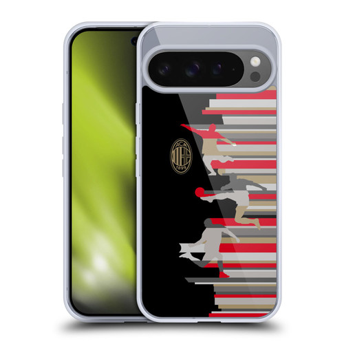 AC Milan Adults Silhouette Soft Gel Case for Google Pixel 9 Pro XL