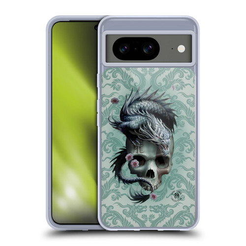 Anne Stokes Oriental Skull Green Dragon Swirls Soft Gel Case for Google Pixel 8