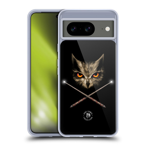 Anne Stokes Owls Cross Wands Soft Gel Case for Google Pixel 8