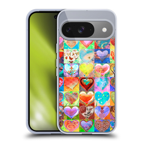 Aimee Stewart Colourful Sweets Hearts Grid Soft Gel Case for Google Pixel 9 / Pixel 9 Pro