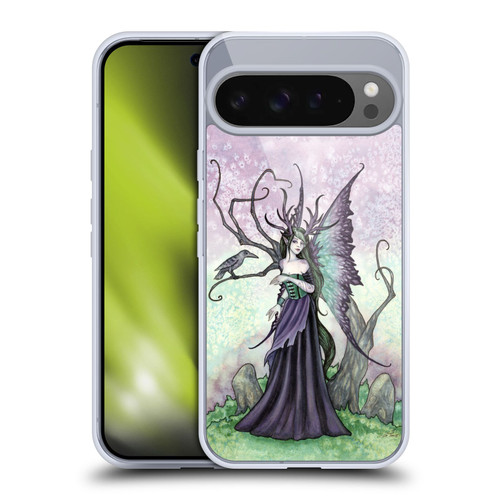 Amy Brown Mystical Art Black Raven Fairy With Bird Soft Gel Case for Google Pixel 9 Pro XL