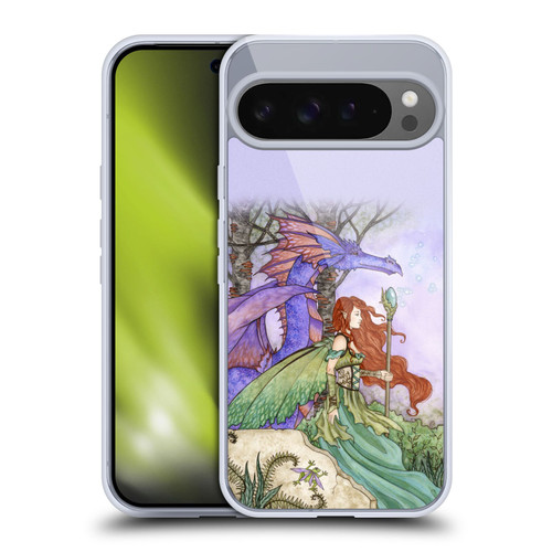 Amy Brown Mystical Art Fairy On A Journey With Dragon Soft Gel Case for Google Pixel 9 Pro XL