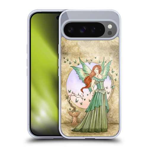 Amy Brown Mystical Art Green Fairy With Butterflies Soft Gel Case for Google Pixel 9 Pro XL