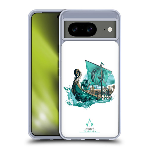 Assassin's Creed Valhalla Compositions And Patterns Eivor's Drakkar Soft Gel Case for Google Pixel 8