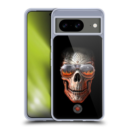 Anne Stokes Skull Hellfire Soft Gel Case for Google Pixel 8