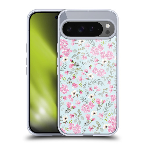 Anis Illustration Flower Pattern 2 Pink Soft Gel Case for Google Pixel 9 Pro XL