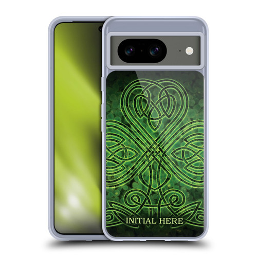 Custom Customised Personalised Brigid Ashwood Name and Initial Irish Shamrock Soft Gel Case for Google Pixel 8