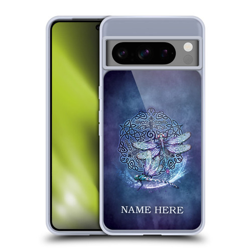 Custom Customised Personalised Brigid Ashwood Name and Initial Dragonfly Soft Gel Case for Google Pixel 8 Pro