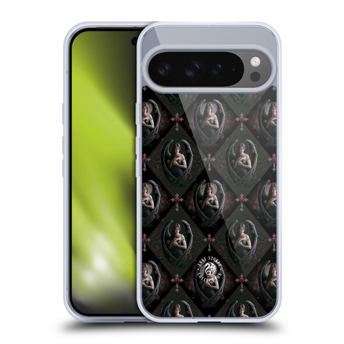 Anne Stokes Angels Rose Pattern Soft Gel Case for Google Pixel 9 Pro XL