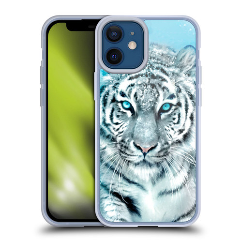 Aimee Stewart Animals White Tiger Soft Gel Case for Apple iPhone 12 Mini