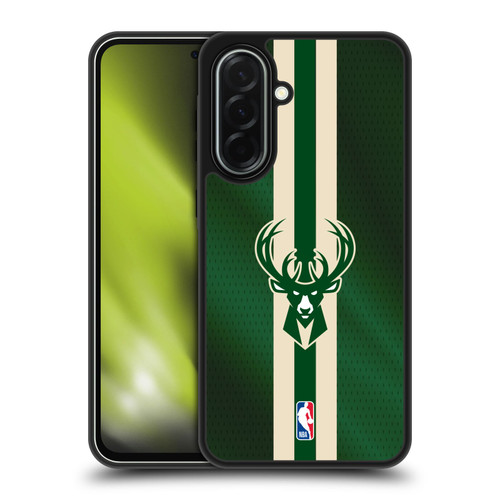NBA Milwaukee Bucks Stripes Gel Armour Case For Samsung Galaxy A36 5G