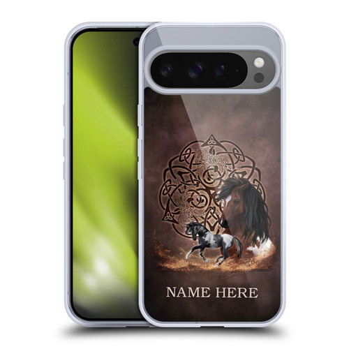 Custom Customised Personalised Brigid Ashwood Name and Initial Horse Soft Gel Case for Google Pixel 9 Pro XL
