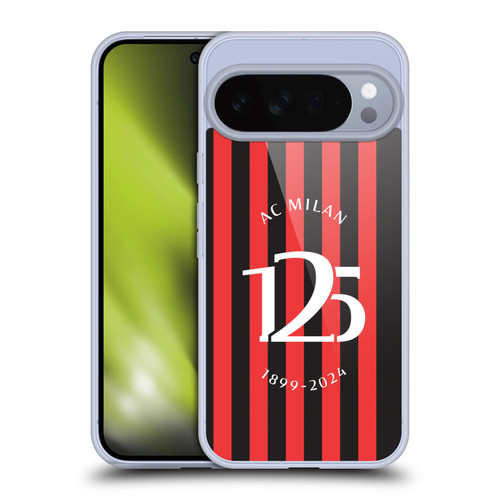 AC Milan 125th Anniversary Red And Black Stripes Soft Gel Case for Google Pixel 10 Pro XL