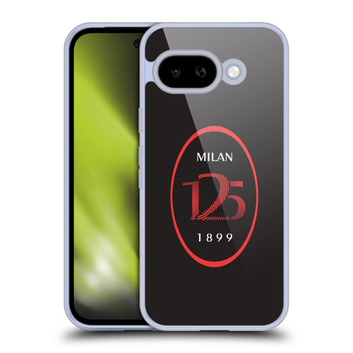 AC Milan 125th Anniversary Black Logo Soft Gel Case for Google Pixel 9A
