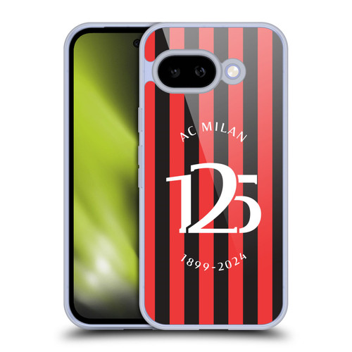 AC Milan 125th Anniversary Red And Black Stripes Soft Gel Case for Google Pixel 9A