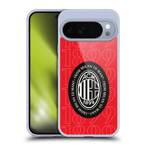 AC Milan Art 1899 Black Logo Soft Gel Case for Google Pixel 10 Pro XL